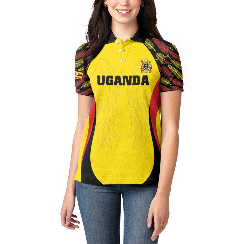 Custom Uganda Cricket Women Polo Shirt Go Cricket Cranes - Wonder Print Shop