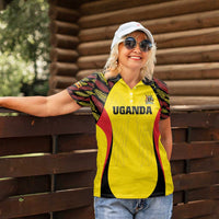 Custom Uganda Cricket Women Polo Shirt Go Cricket Cranes - Wonder Print Shop