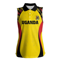 Custom Uganda Cricket Women Sleeveless Polo Shirt Go Cricket Cranes - Wonder Print Shop
