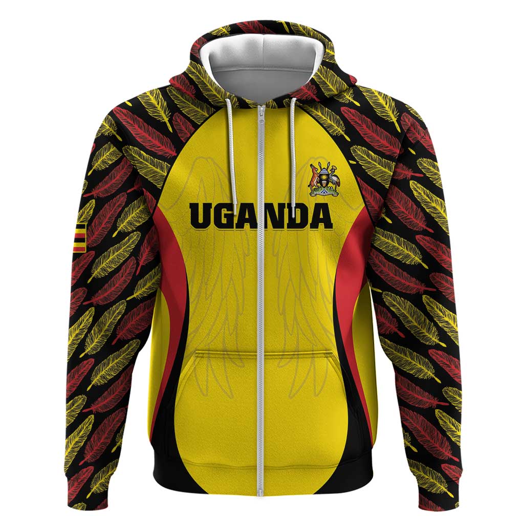 Custom Uganda Cricket Zip Hoodie Go Cricket Cranes - Wonder Print Shop