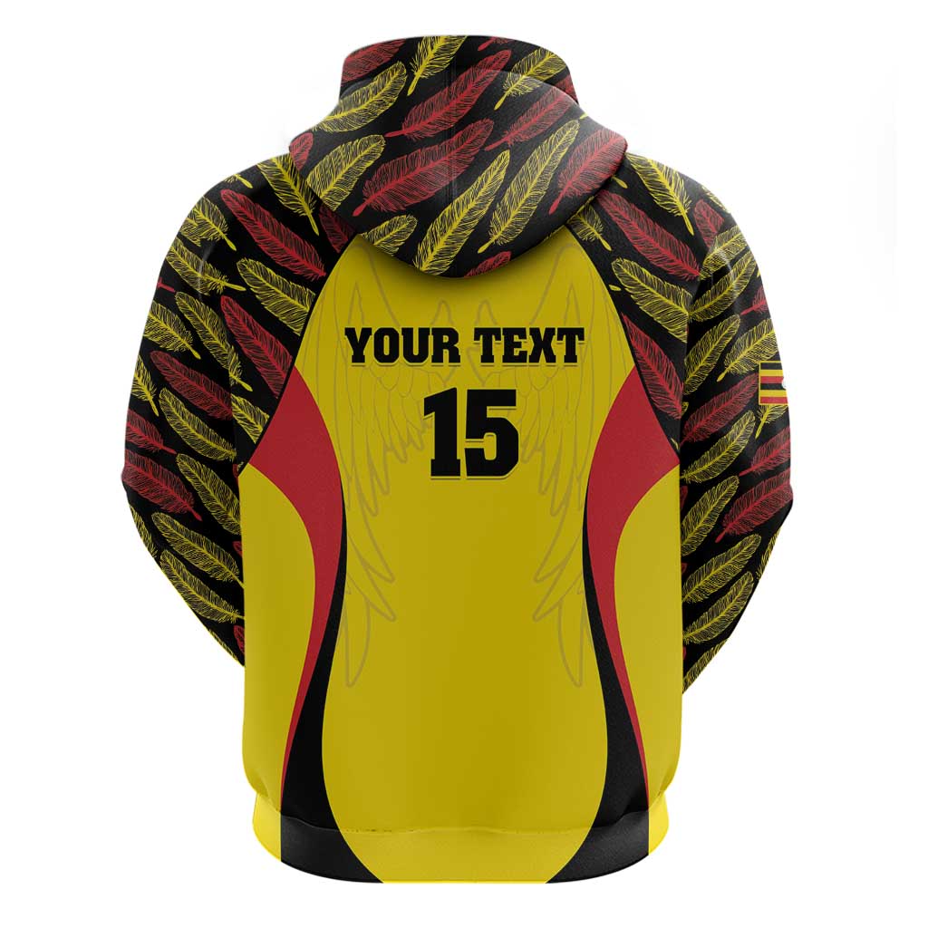 Custom Uganda Cricket Zip Hoodie Go Cricket Cranes - Wonder Print Shop