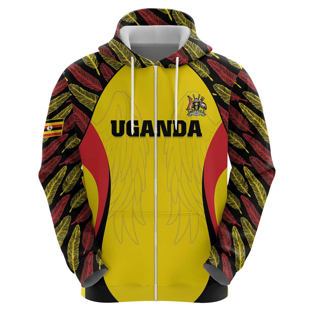 Custom Uganda Cricket Zip Hoodie Go Cricket Cranes - Wonder Print Shop