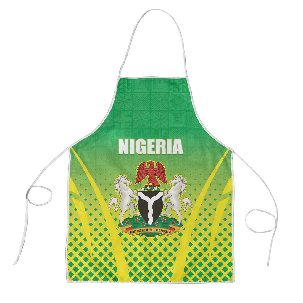 Nigeria Cricket Apron Come On Yellow Greens - Wonder Print Shop
