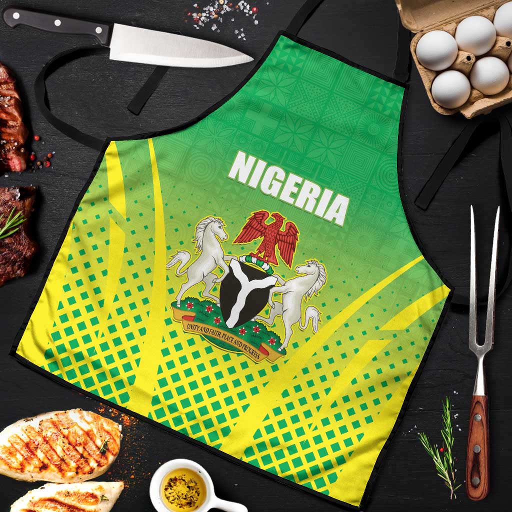 Nigeria Cricket Apron Come On Yellow Greens - Wonder Print Shop