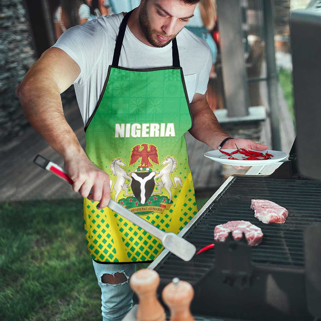 Nigeria Cricket Apron Come On Yellow Greens - Wonder Print Shop