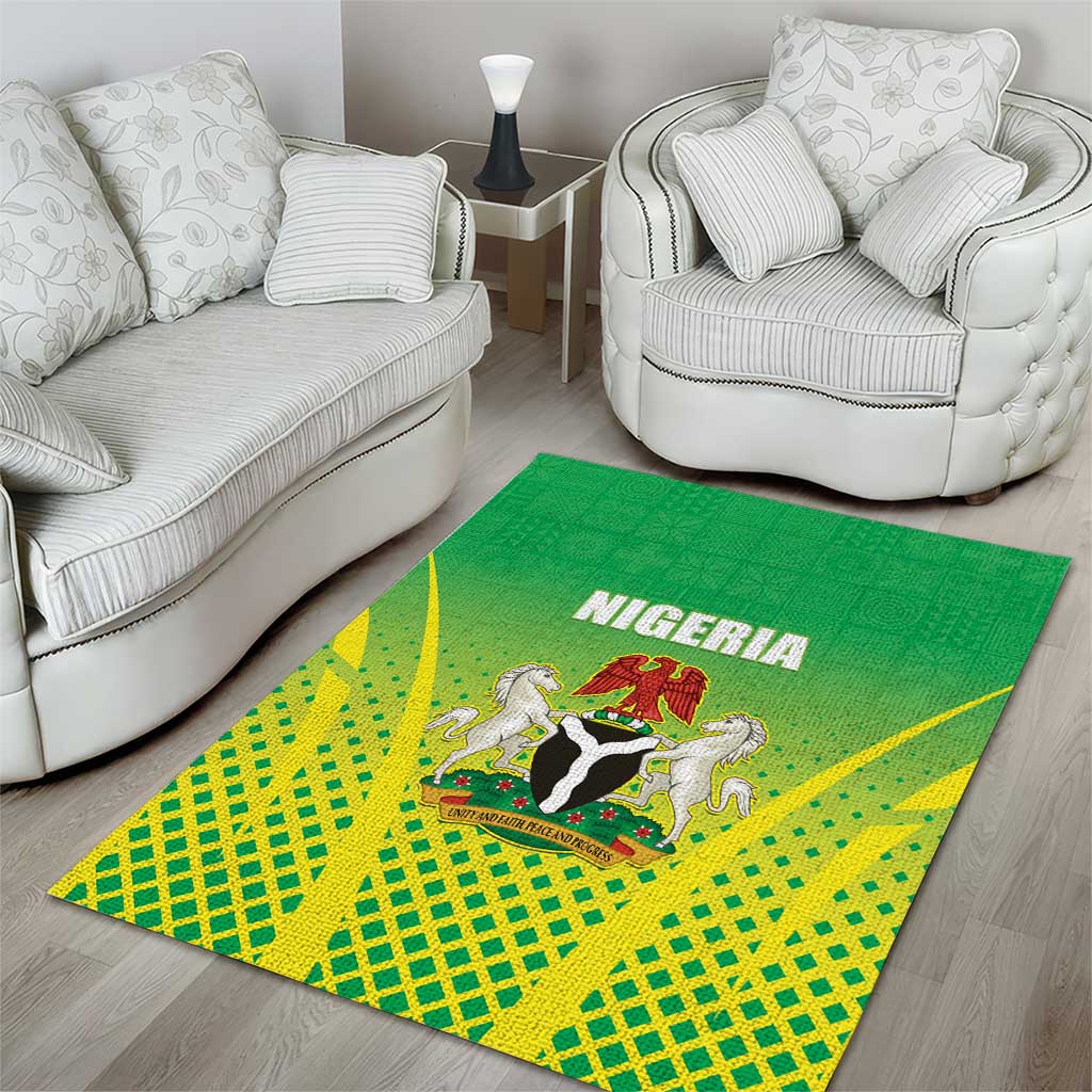 Nigeria Cricket Area Rug Come On Yellow Greens - Wonder Print Shop