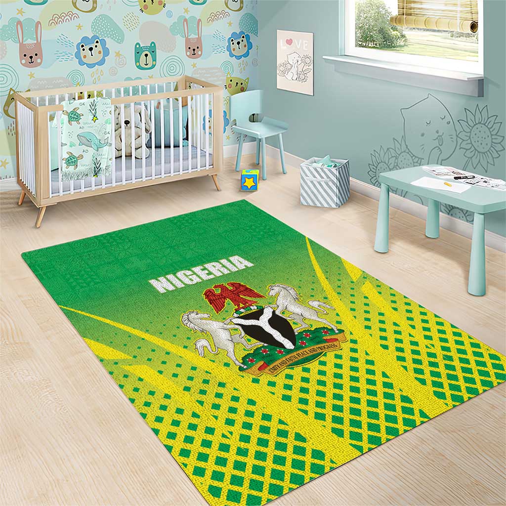 Nigeria Cricket Area Rug Come On Yellow Greens - Wonder Print Shop