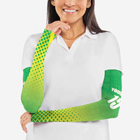 Custom Nigeria Cricket Arm Sleeves Come On Yellow Greens - Wonder Print Shop