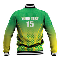 Custom Nigeria Cricket Baseball Jacket Come On Yellow Greens - Wonder Print Shop