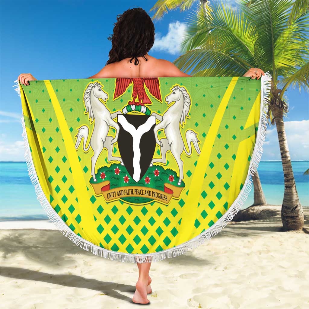 Nigeria Cricket Beach Blanket Come On Yellow Greens - Wonder Print Shop