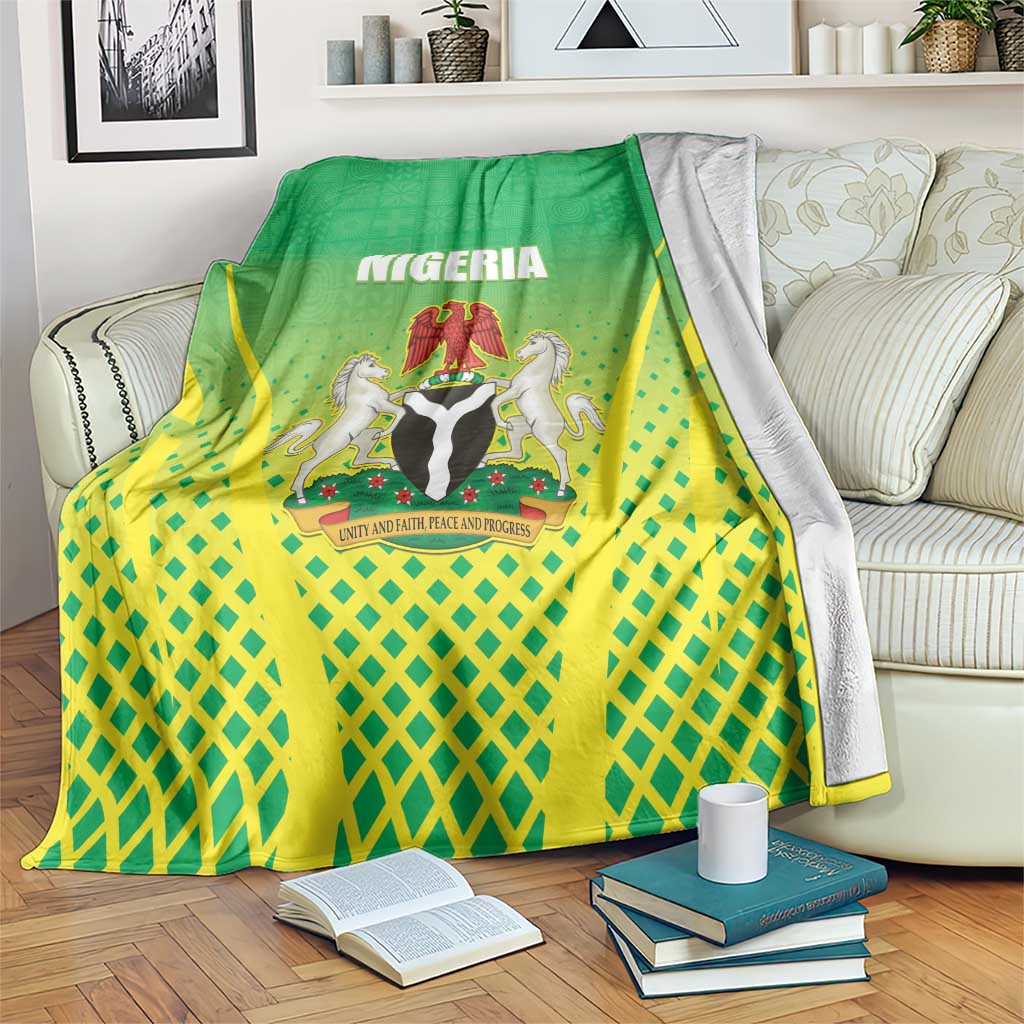 Nigeria Cricket Blanket Come On Yellow Greens - Wonder Print Shop