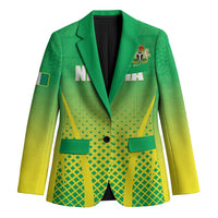 Custom Nigeria Cricket Blazer Come On Yellow Greens - Wonder Print Shop