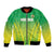 Custom Nigeria Cricket Bomber Jacket Come On Yellow Greens - Wonder Print Shop