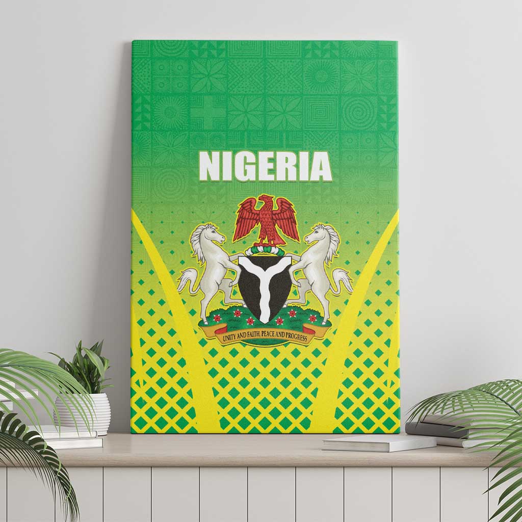 Nigeria Cricket Canvas Wall Art Come On Yellow Greens - Wonder Print Shop