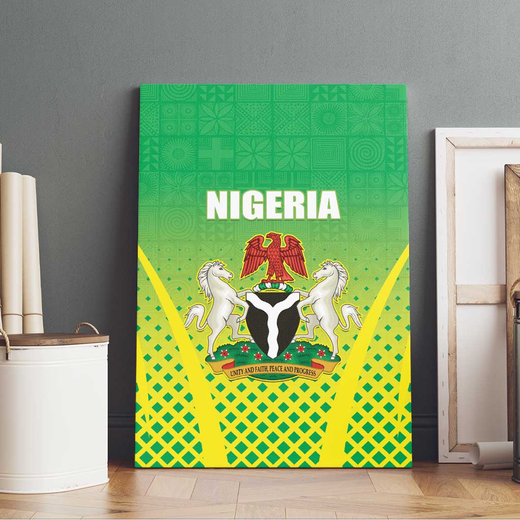 Nigeria Cricket Canvas Wall Art Come On Yellow Greens - Wonder Print Shop