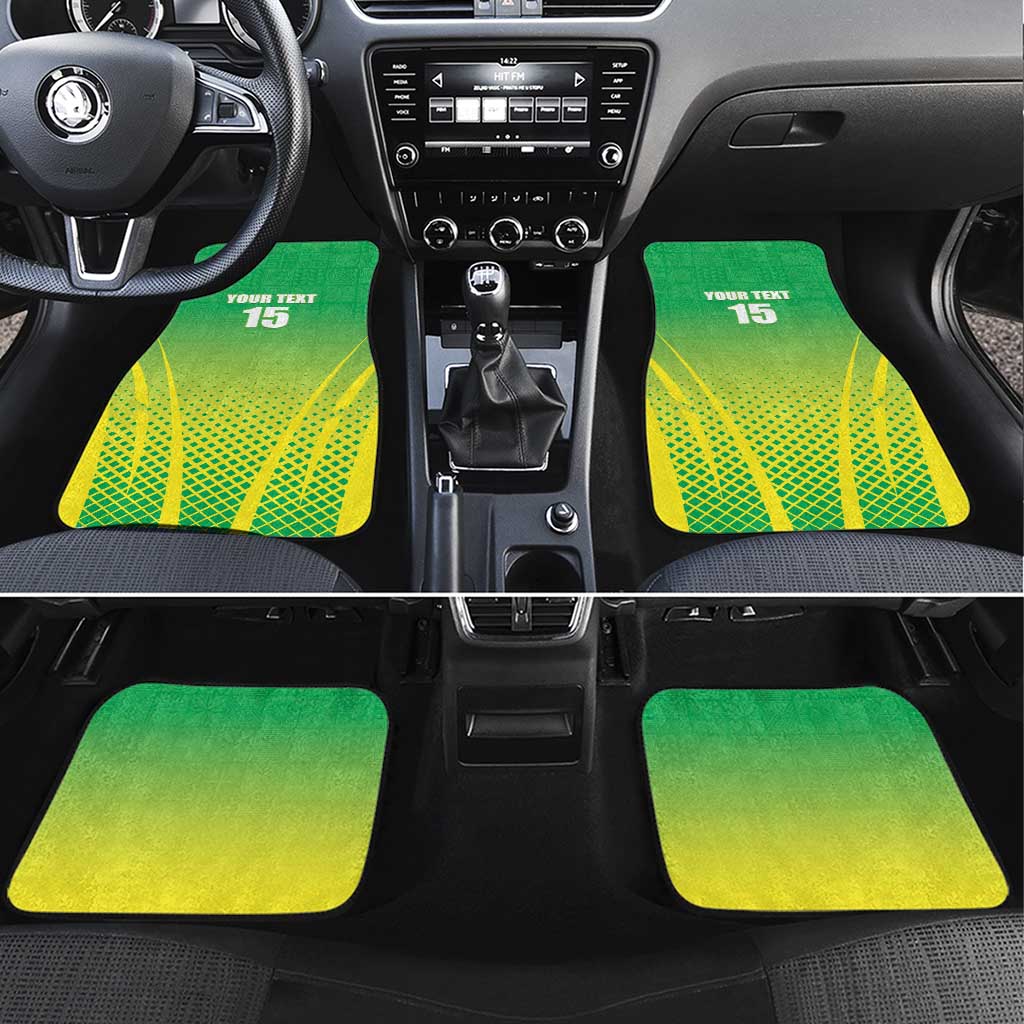 Nigeria Cricket Car Mats Come On Yellow Greens - Wonder Print Shop