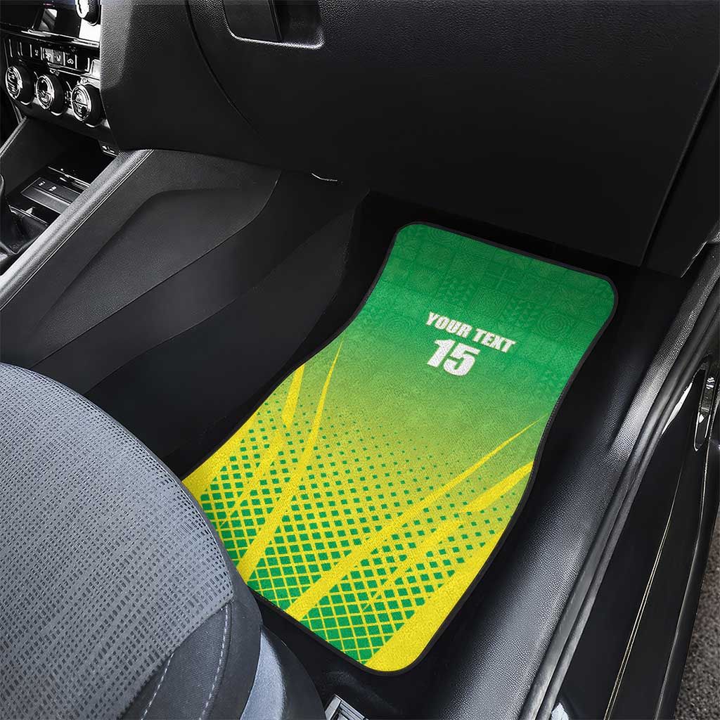 Nigeria Cricket Car Mats Come On Yellow Greens - Wonder Print Shop