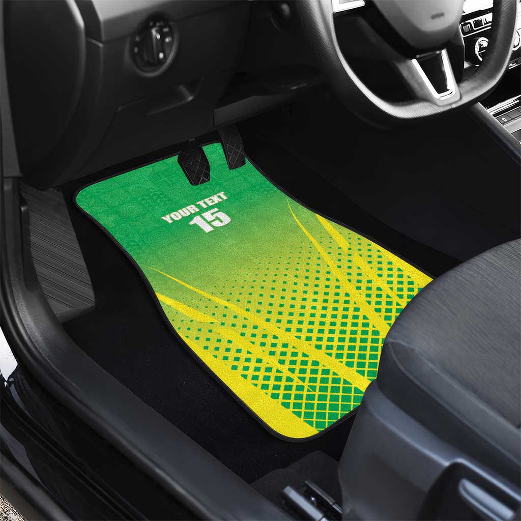 Nigeria Cricket Car Mats Come On Yellow Greens - Wonder Print Shop