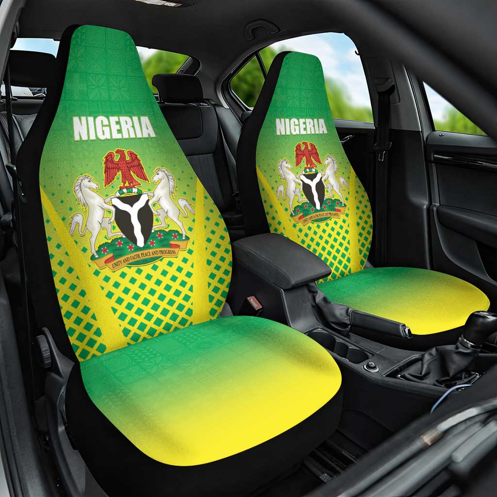 Nigeria Cricket Car Seat Cover Come On Yellow Greens - Wonder Print Shop