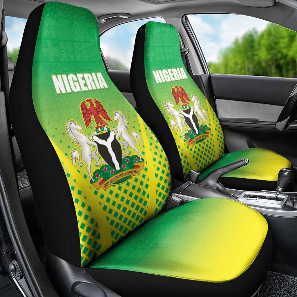 Nigeria Cricket Car Seat Cover Come On Yellow Greens - Wonder Print Shop