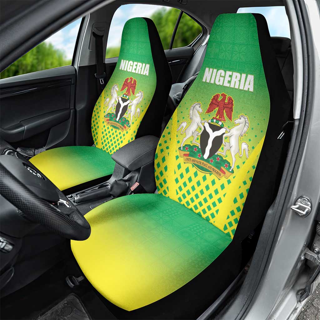 Nigeria Cricket Car Seat Cover Come On Yellow Greens - Wonder Print Shop