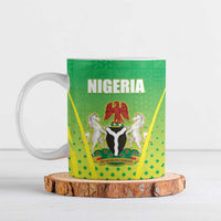 Custom Nigeria Cricket Ceramic Mug Come On Yellow Greens - Wonder Print Shop