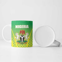 Custom Nigeria Cricket Ceramic Mug Come On Yellow Greens - Wonder Print Shop