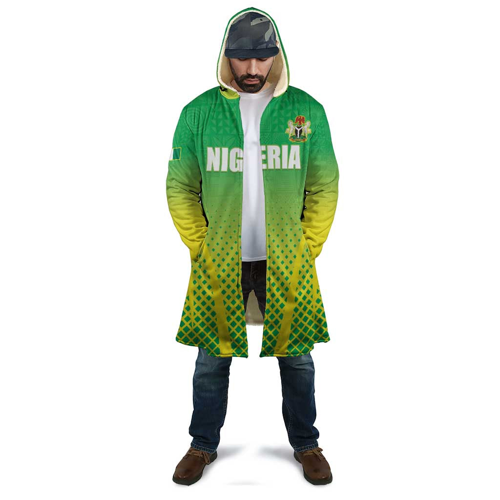Custom Nigeria Cricket Cloak Come On Yellow Greens - Wonder Print Shop