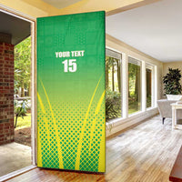 Custom Nigeria Cricket Door Cover Come On Yellow Greens - Wonder Print Shop