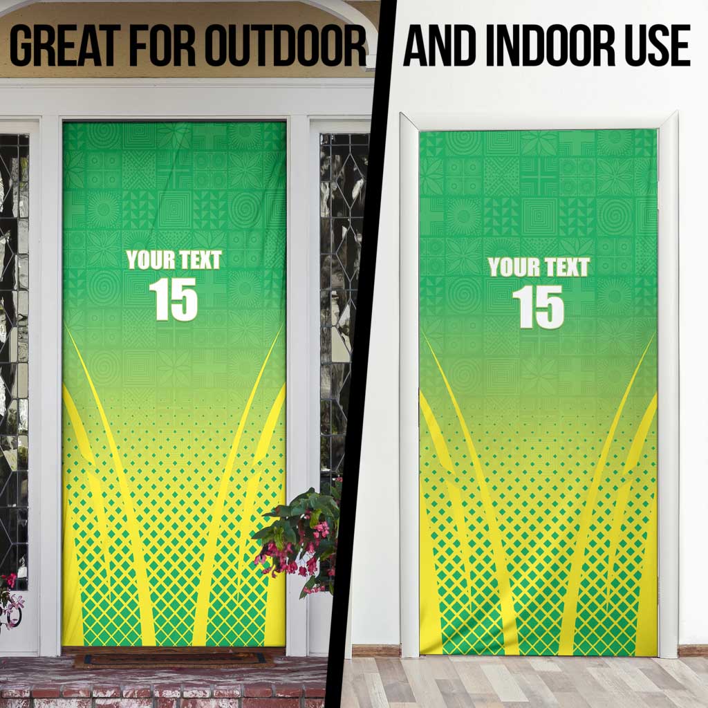 Custom Nigeria Cricket Door Cover Come On Yellow Greens - Wonder Print Shop