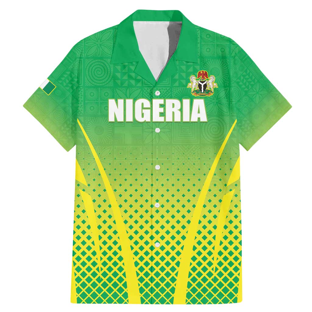 Custom Nigeria Cricket Family Matching Mermaid Dress and Hawaiian Shirt Come On Yellow Greens - Wonder Print Shop