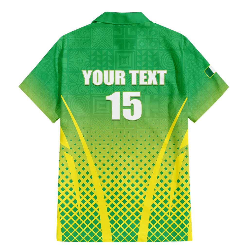 Custom Nigeria Cricket Family Matching Mermaid Dress and Hawaiian Shirt Come On Yellow Greens - Wonder Print Shop
