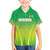 Custom Nigeria Cricket Family Matching Off The Shoulder Long Sleeve Dress and Hawaiian Shirt Come On Yellow Greens - Wonder Print Shop