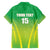 Custom Nigeria Cricket Family Matching Off Shoulder Short Dress and Hawaiian Shirt Come On Yellow Greens - Wonder Print Shop