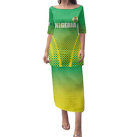 Custom Nigeria Cricket Family Matching Puletasi and Hawaiian Shirt Come On Yellow Greens - Wonder Print Shop