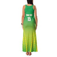 Custom Nigeria Cricket Family Matching Tank Maxi Dress and Hawaiian Shirt Come On Yellow Greens - Wonder Print Shop