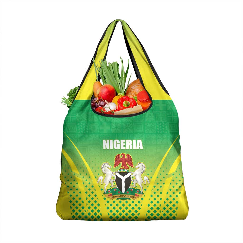 Nigeria Cricket Grocery Bag Come On Yellow Greens - Wonder Print Shop