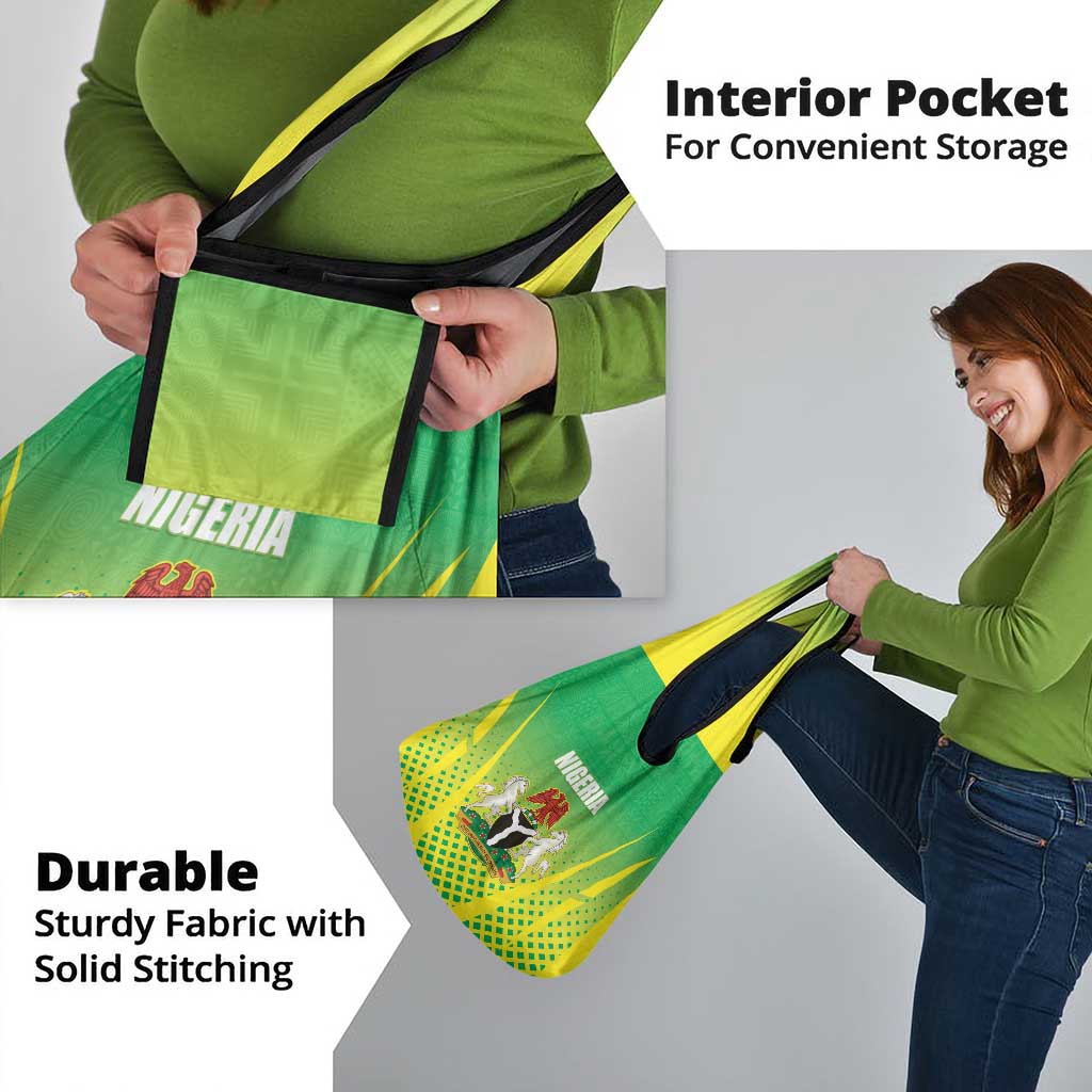 Nigeria Cricket Grocery Bag Come On Yellow Greens - Wonder Print Shop