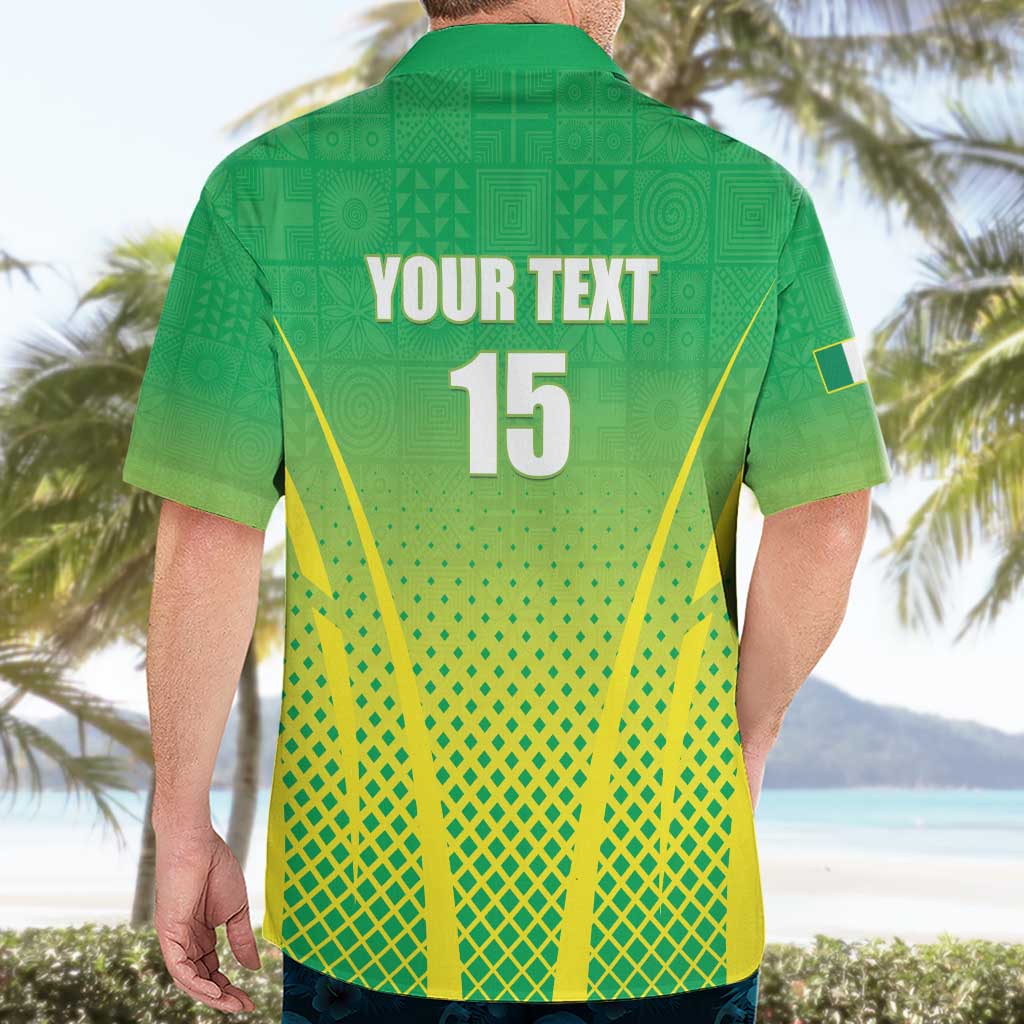 Custom Nigeria Cricket Hawaiian Shirt Come On Yellow Greens - Wonder Print Shop