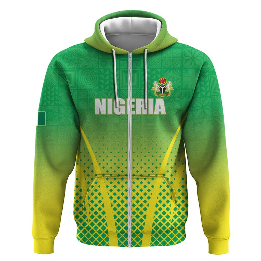 Custom Nigeria Cricket Hoodie Come On Yellow Greens - Wonder Print Shop