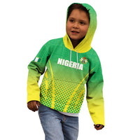 Custom Nigeria Cricket Kid Hoodie Come On Yellow Greens - Wonder Print Shop