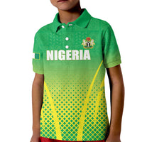 Custom Nigeria Cricket Kid Polo Shirt Come On Yellow Greens - Wonder Print Shop
