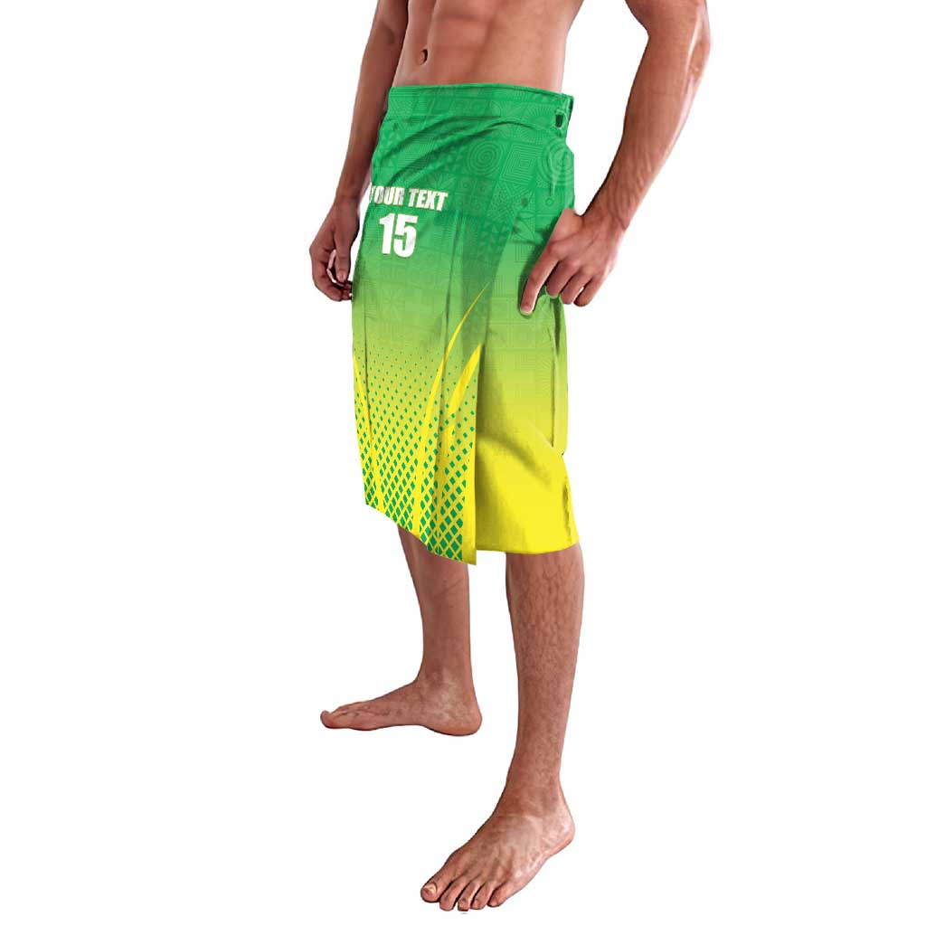 Custom Nigeria Cricket Lavalava Come On Yellow Greens - Wonder Print Shop