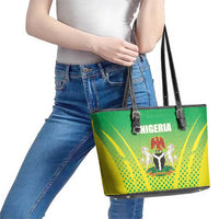 Nigeria Cricket Leather Tote Bag Come On Yellow Greens - Wonder Print Shop