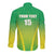 Custom Nigeria Cricket Long Sleeve Button Shirt Come On Yellow Greens - Wonder Print Shop