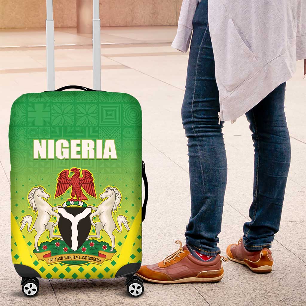 Nigeria Cricket Luggage Cover Come On Yellow Greens - Wonder Print Shop