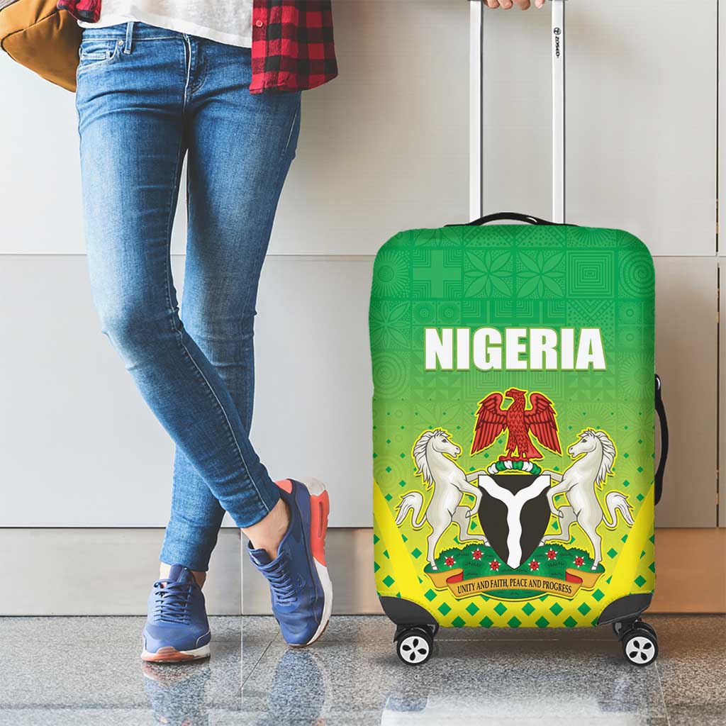 Nigeria Cricket Luggage Cover Come On Yellow Greens - Wonder Print Shop