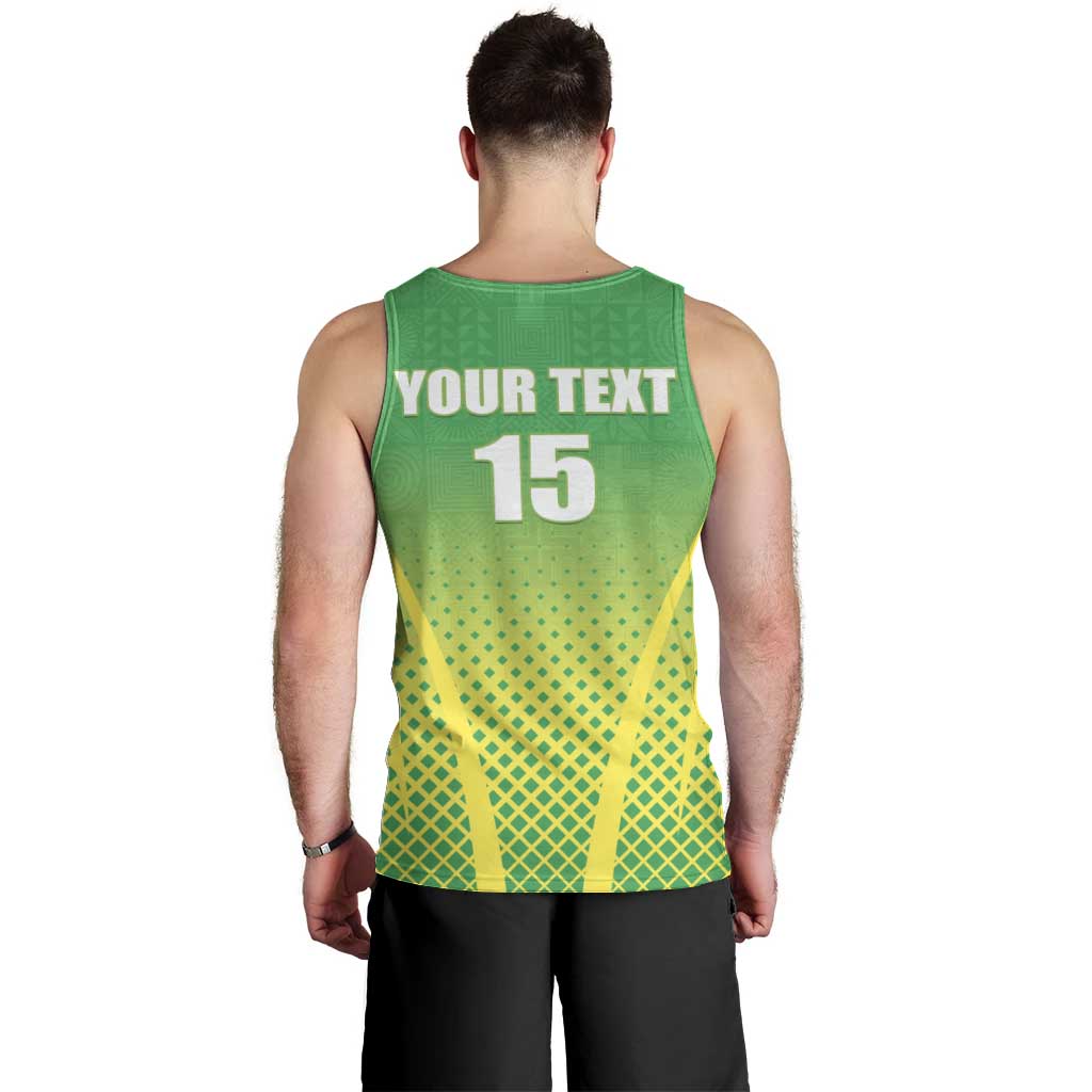 Custom Nigeria Cricket Men Tank Top Come On Yellow Greens - Wonder Print Shop