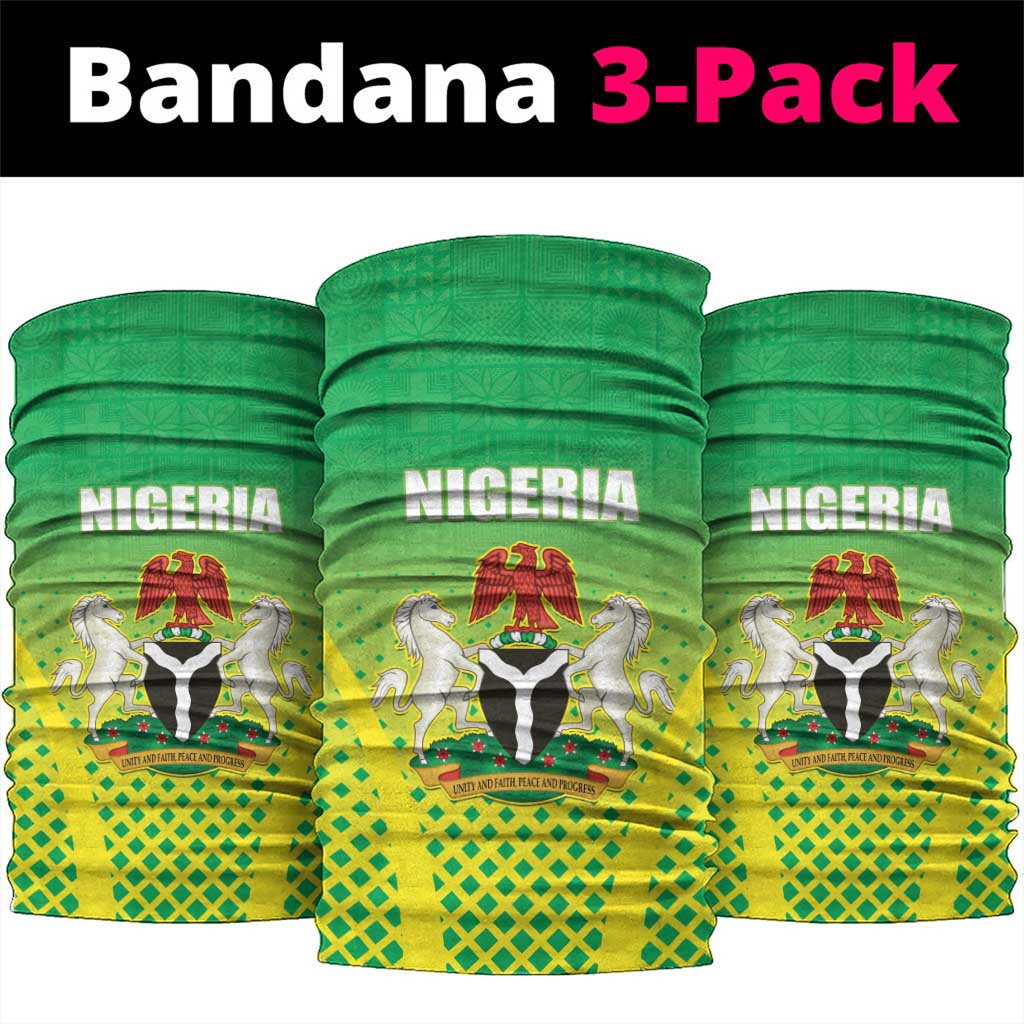 Nigeria Cricket Neck Gaiter Come On Yellow Greens - Wonder Print Shop