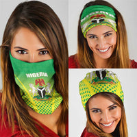 Nigeria Cricket Neck Gaiter Come On Yellow Greens - Wonder Print Shop